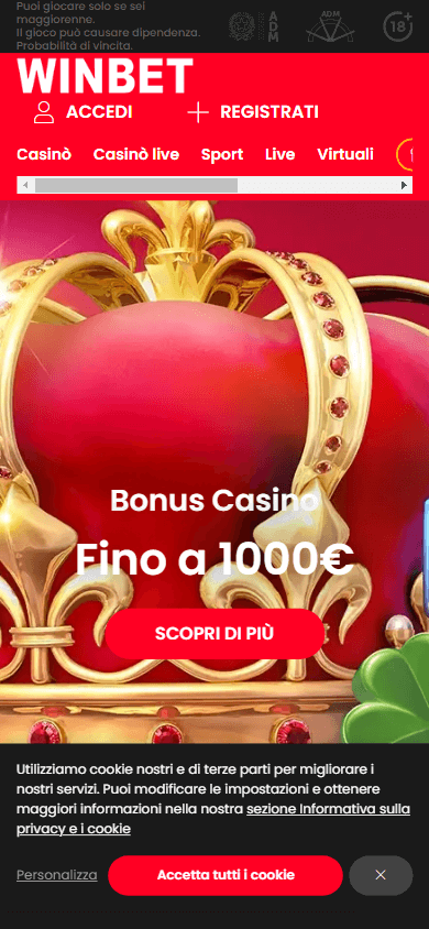 WinBet Casino Mobile screenshot